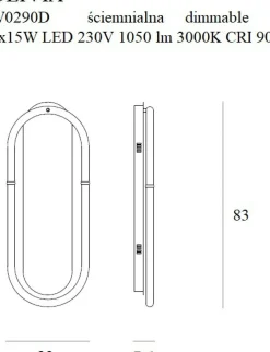 Sklep Kaja Złota, nowoczesna lampa ścienna LED MX W0290D OLIVIA | Kaja