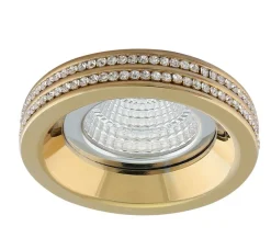 Sklep Kaja Złota, okrągłe oczko podtynkowe z kryształkami AZ1459 EVA | Kaja