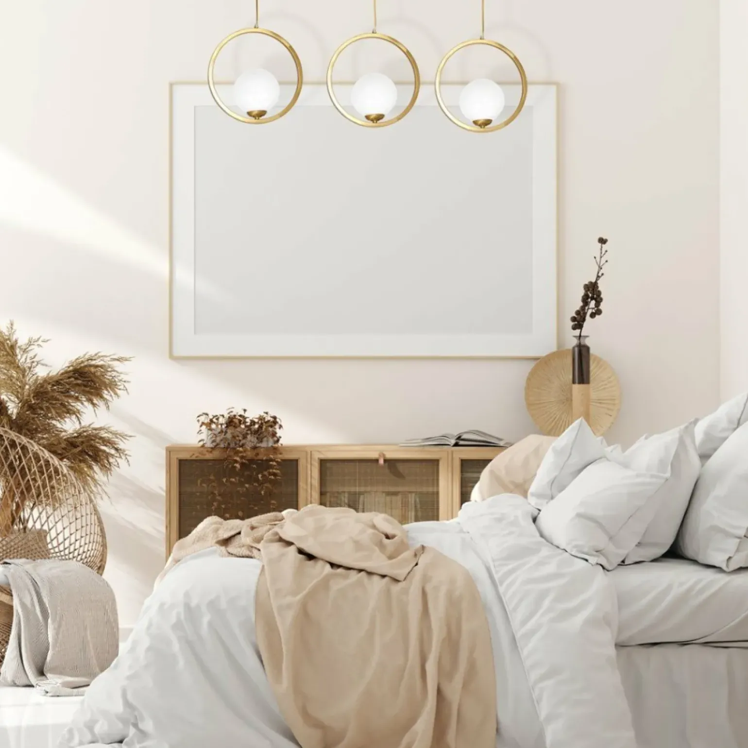 Best Sale Złota, potrójna lampa wisząca, ozdobne okręgi MLP5574 z serii VIENNA | Kaja Oświ Żyrandole Nowoczesne