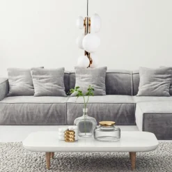 Store Złota, smukła lampa wisząca z kloszami ZM 1195 OMI | Kaja Oświetlenie Żyrandole Nowoczesne