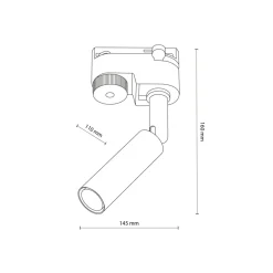 Sklep Kaja Złota tuba do czarnej szyny 1-fazowej TK 6616 TRACER | Kaja