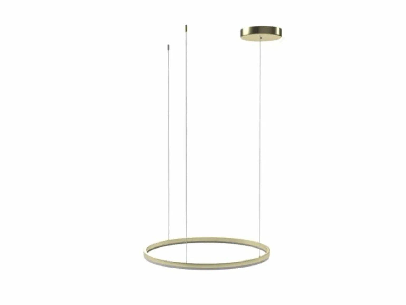 Best Sale Złote koło LED wiszące poziomo ⌀150cm z pilotem AZ5348 HALO | Kaja Żyrandole Nowoczesne