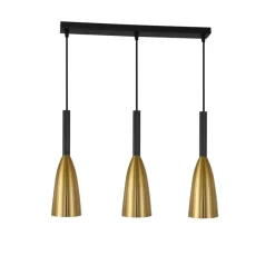 Outlet Złote tuby na listwie sufitowej LP-181/3L GD SOLIN | Kaja Oświetlenie Żyrandole Nowoczesne