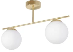 Store Złoto-biała lampa sufitowa nad aneks kuchenny K-5421 z serii REA Żyrandole Nowoczesne