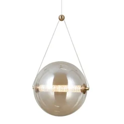 Best Sale Złoto-bursztynowa lampa wisząca PND-34361-L-HBR-AMB z serii RASTIA Żyrandole Nowoczesne