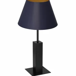 Sklep Kaja Złoto-granatowa lampka nocna, z abażurem LX 3646 z serii TABLE LAMPS
