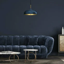 Store Złoto-niebieska lampa wisząca do kuchni MLP8033 z serii LINCOLN | Kaja Oświetlen Żyrandole Nowoczesne