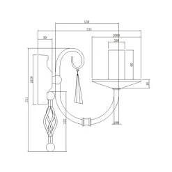 Sklep Kaja Złoty, elegancki kinkiet, świecznik AG1-POL-BRASS z serii AEGEAN