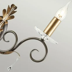 Sklep Kaja Złoty kinkiet ścienny, świecznik AML2-BRONZE z serii AMARILLI