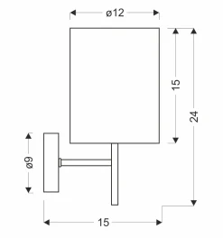 Sklep Kaja Złoty kinkiet ścienny z abażurem w kształcie tuby 21-27573 z serii YAN | Kaja Oś