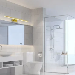 Sklep Kaja Złoty kinkiet obrazowy, idealny nad lustro ML5734 z serii SHINE | Kaja Oświetlen