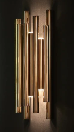 Sklep Kaja Złoty kinkiet z funkcją ściemniania MX W0187D ORGANIC | Kaja