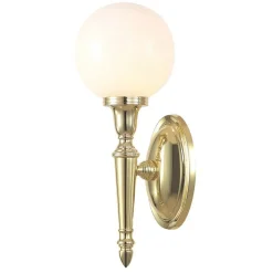 Sklep Kaja Złoty kinkiet z kloszem w kulką BATH-DRYDEN4-PB z serii DRYDEN