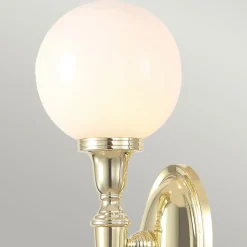 Sklep Kaja Złoty kinkiet z kloszem w kulką BATH-DRYDEN4-PB z serii DRYDEN