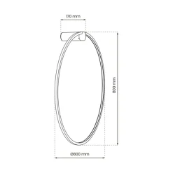 Sklep Kaja Złoty kinkiet z ochroną IP44, wbudowany LED ML8853 z serii SATURNO | Kaja Oświet