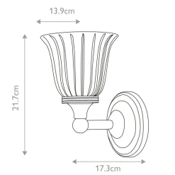 Sklep Kaja Złoty kinkiet ze szklanym kloszem BATH-AUSTEN1-PB z serii AUSTEN