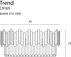 Sklep Kaja Złoty, kryształowy plafon do sypialni MX C0165 TREND | Kaja