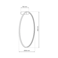 Sklep Kaja Złoty, ledowy kinkiet do oświetlenia lustra ML8851 z serii SATURNO | Kaja Oświet