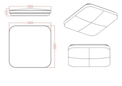Sklep Kaja Złoty plafon LED barwa neutralna LP-335/1C M 4GD SQUARE – BABILON