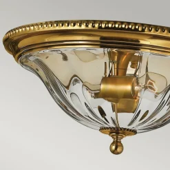 Sklep Kaja Złoty plafon ze szklanym kloszem HK-CAMBRIDGE-F-A z serii CAMBRIDGE