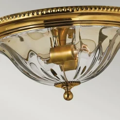 Sklep Kaja Złoty plafon ze szklanym kloszem HK-CAMBRIDGE-F-A z serii CAMBRIDGE