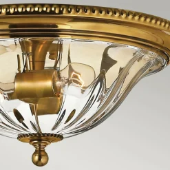 Sklep Kaja Złoty plafon ze szklanym kloszem HK-CAMBRIDGE-F-A z serii CAMBRIDGE