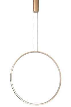 Clearance Złoty żyrandol LED, pionowy zwis obręcz ⌀60cm AZ5256 MASSIMA | Kaja Żyrandole Nowoczesne