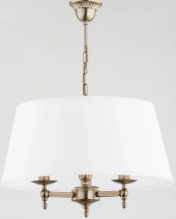 Sklep Kaja Złoty żyrandol z beżowym kloszem E14 AL 16073 ROKSANA | Kaja