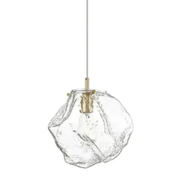 Best Złoty zwis z nieregularnym kloszem P0488-01B-U8AC ROCK | Kaja Żyrandole Nowoczesne