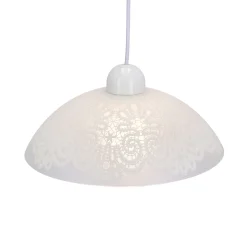 Sklep Kaja Zwis z kloszem z koronkowym wzorem 31-09302 BILBAO | Kaja Oświetlenie