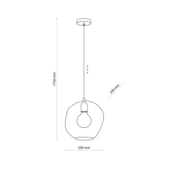 Cheap Zwis z nierównym, bursztynowym kloszem TK 3368 SOL | Kaja Oświetlenie Żyrandole Nowoczesne
