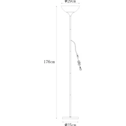 Sklep Kaja Biała lampa podłogowa w stylu retro A4036-MWH SARDA | Kaja Oświetlenie