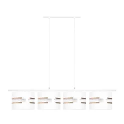 Sklep Kaja Biało-złota lampa wisząca, cztery abażury K-5213 z serii VICTORIA