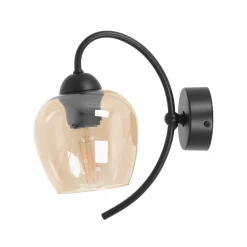 Sklep Kaja Bursztynowy kinkiet ścienny, z dekoracyjnym kloszem K-5192 serii DIUNA