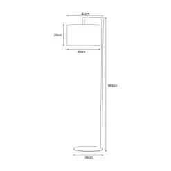 Sklep Kaja Czarna lampa podłogowa z dekoracyjnym abażurem K-5225 z serii ZIMBO