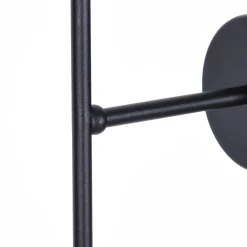 Sklep Kaja Czarno-złoty kinkiet z białym kloszem K-4916 ISLA | Kaja Oświetlenie