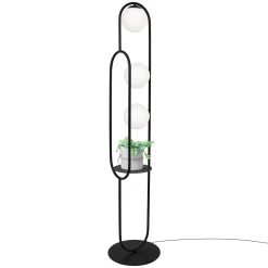 Sklep Kaja Dekoracyjna lampa podłogowa z półką K-4963 | Kaja Oświetlenie