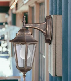 Sklep Kaja Dekoracyjny kinkiet zewnętrzny K-5006A DOWN CZ/ZŁ LOZANA | Kaja