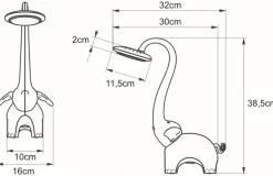 Dzieci Sklep Kaja Lampka do pokoju dziecka K-BL1603 SŁONIK | Kaja Oświetlenie