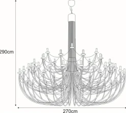 Sklep Kaja Ogromny, świecznikowy, żyrandol KP-01 PERSEO | Kaja Oświetlenie