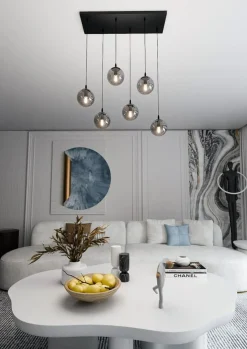 Cheap Regulowana lampa wisząca z kulistymi kloszami 712/6 | Kaja Oświetlenie Żyrandole Nowoczesne