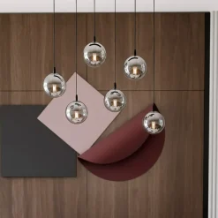 Cheap Regulowana lampa wisząca z kulistymi kloszami 712/6 | Kaja Oświetlenie Żyrandole Nowoczesne