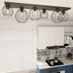 Cheap Solidna lampa sufitowa do kuchni i jadalni 1371/6 z serii NEST Żyrandole Nowoczesne