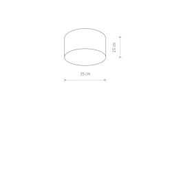 Sklep Kaja , minimalistyczny plafon na 2 żarówki 9687 | Kaja Oświetlenie