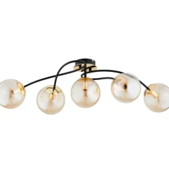 Best Sale Złoto-czarna lampa sufitowa z kloszami AL 63243 z serii GILIAN Żyrandole Nowoczesne